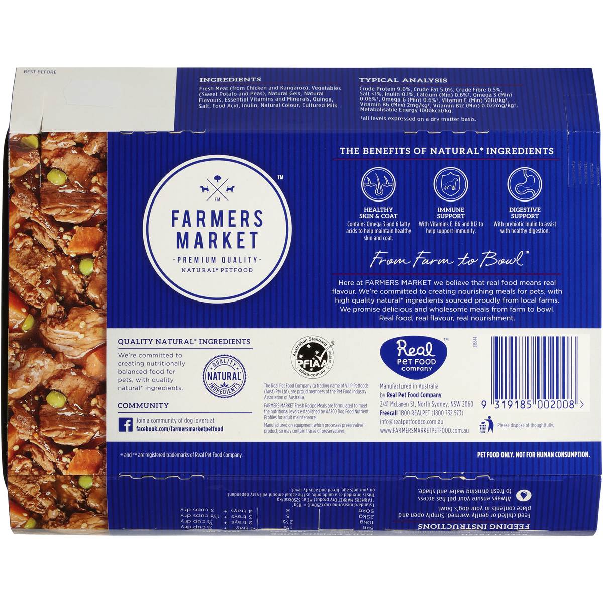 Farmers Market Adult Dog Food Kangaroo With Sweet Potato 300g Woolworths