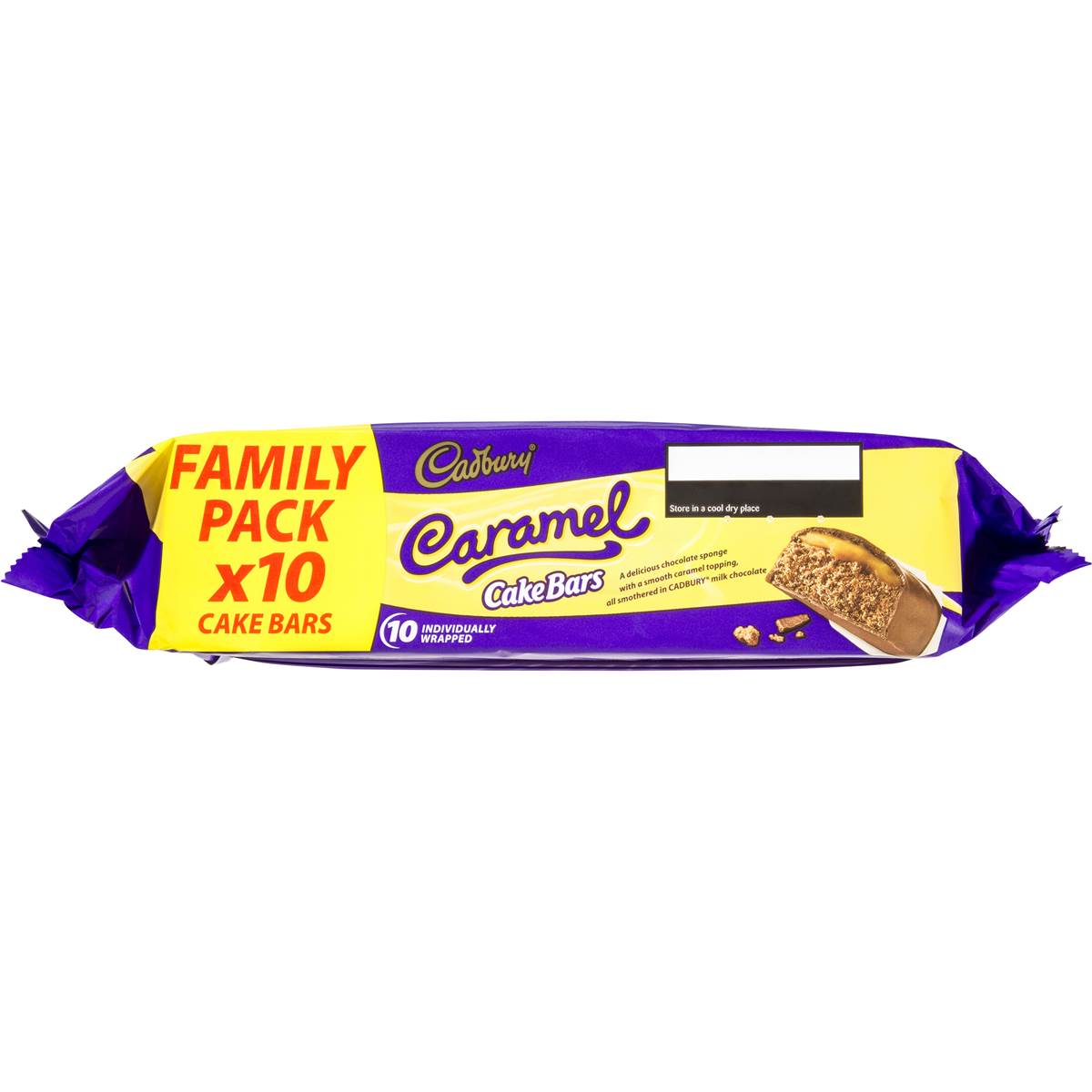 Cadbury Caramel Cake Bar 10 Pack Woolworths