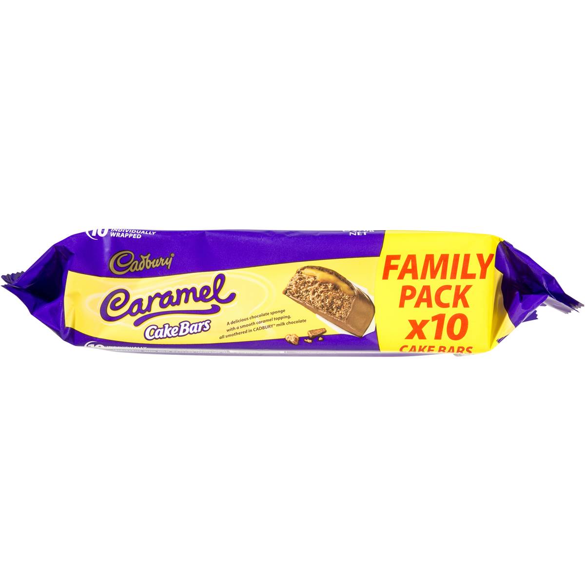 Cadbury Caramel Cake Bar 10 Pack Woolworths