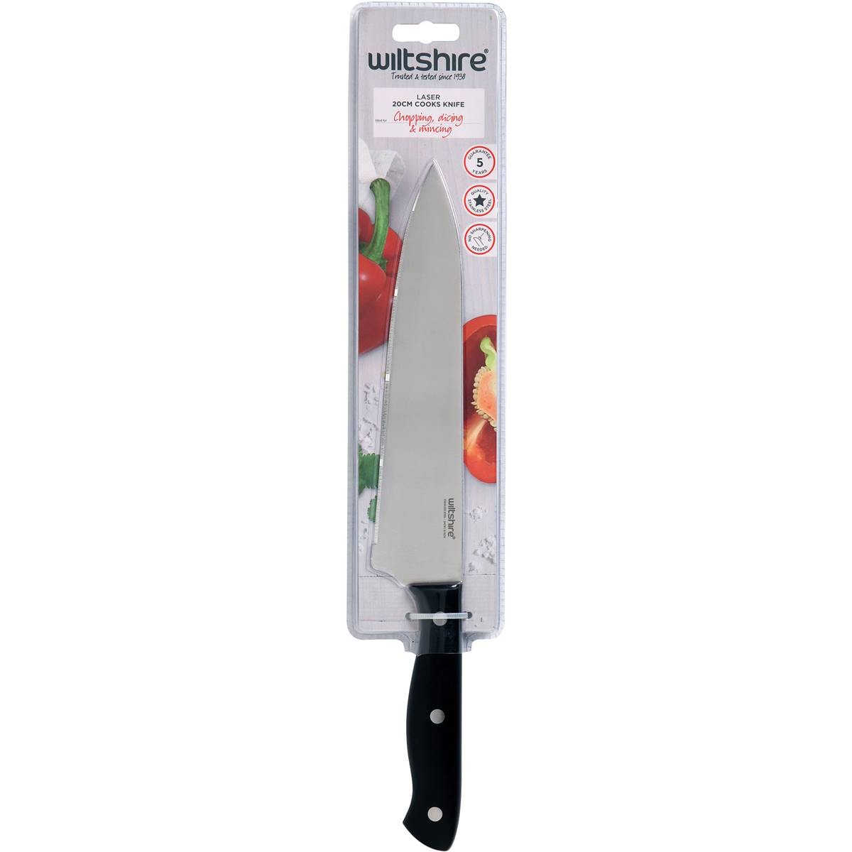 Wiltshire Triple Rivet Cook's Knife 20cm Each Woolworths