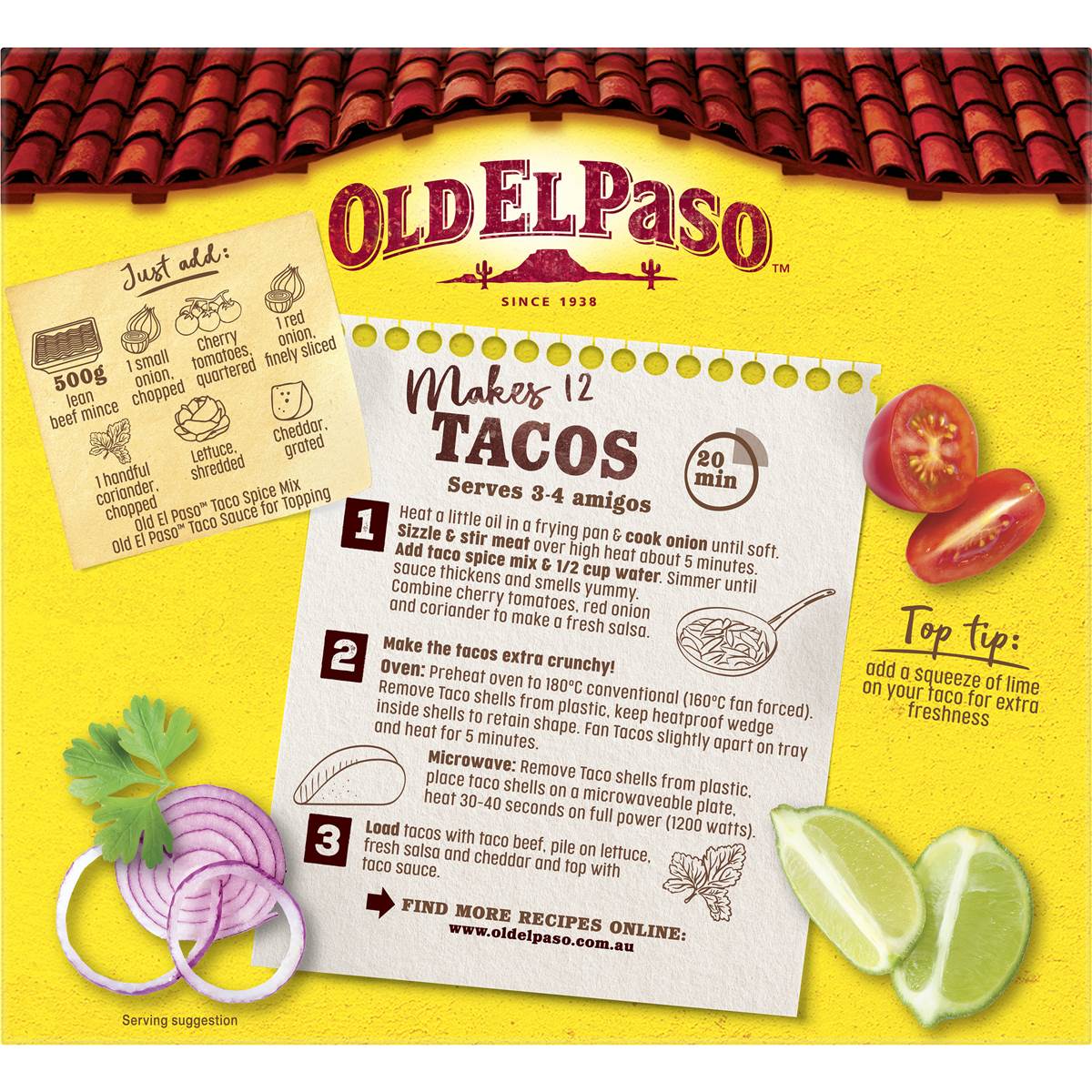 Old El Paso Taco Shells Shell 12 Pack Woolworths