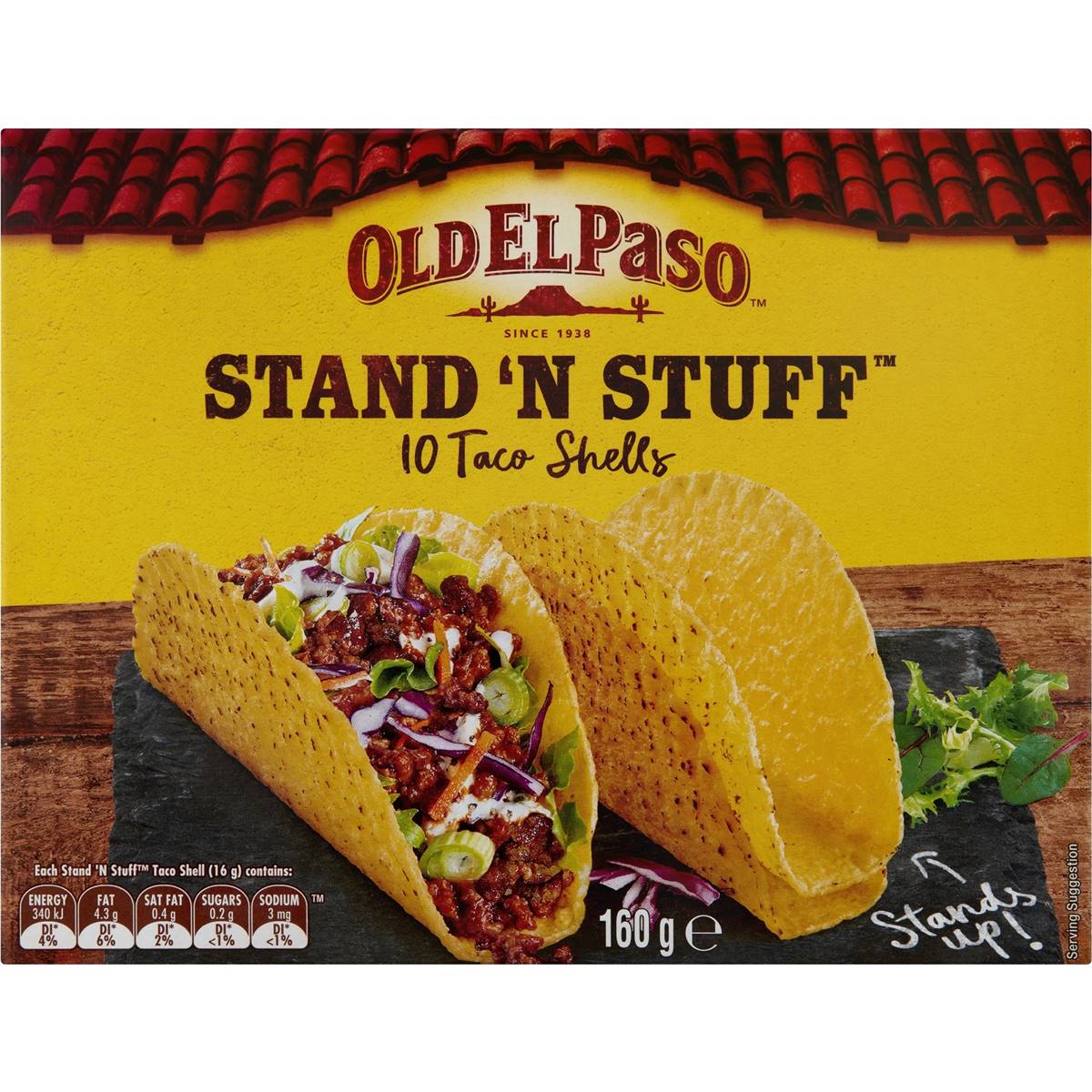 Old El Paso Stand N Stuff Taco Shells Taco Shells 10 Pack Woolworths 7193