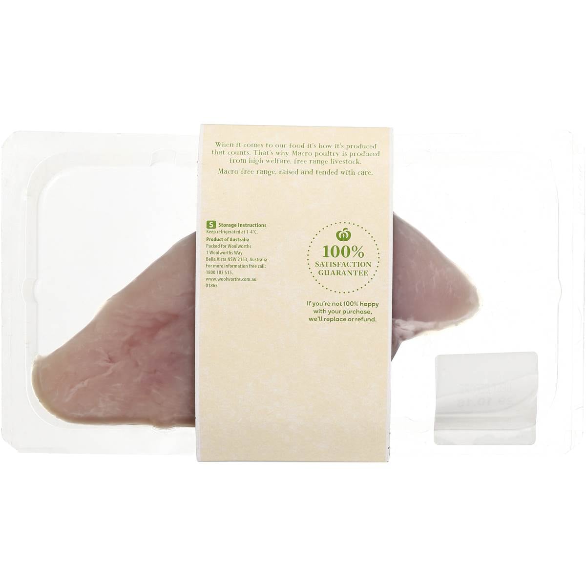 Macro Free Range Plain Chicken Breast 200g Woolworths