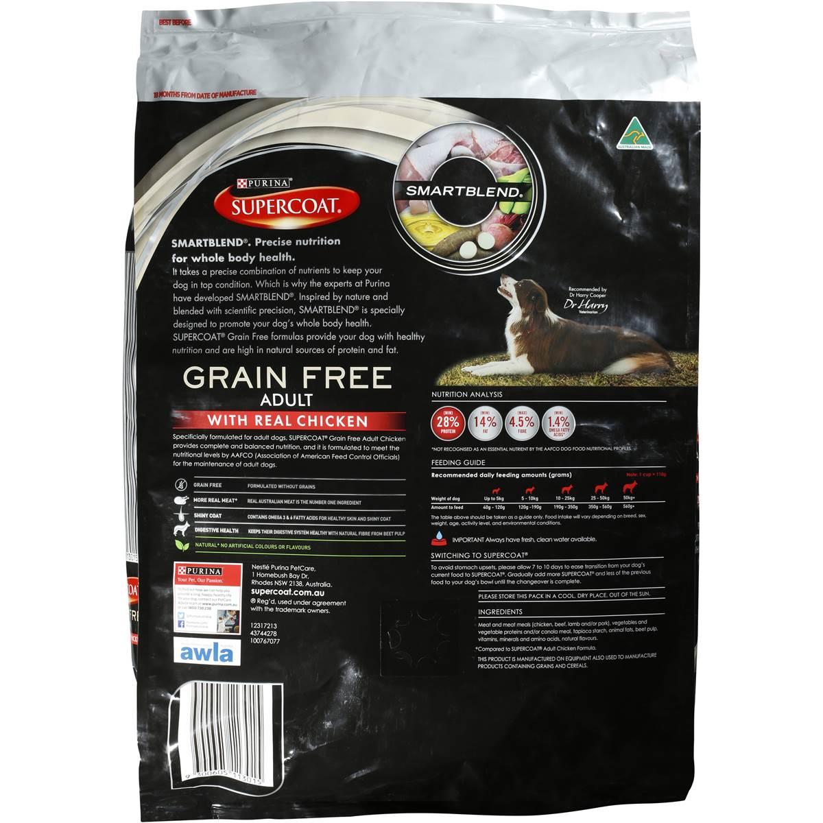 Supercoat Adult Dog Food Grain Free Chicken 7kg Woolworths