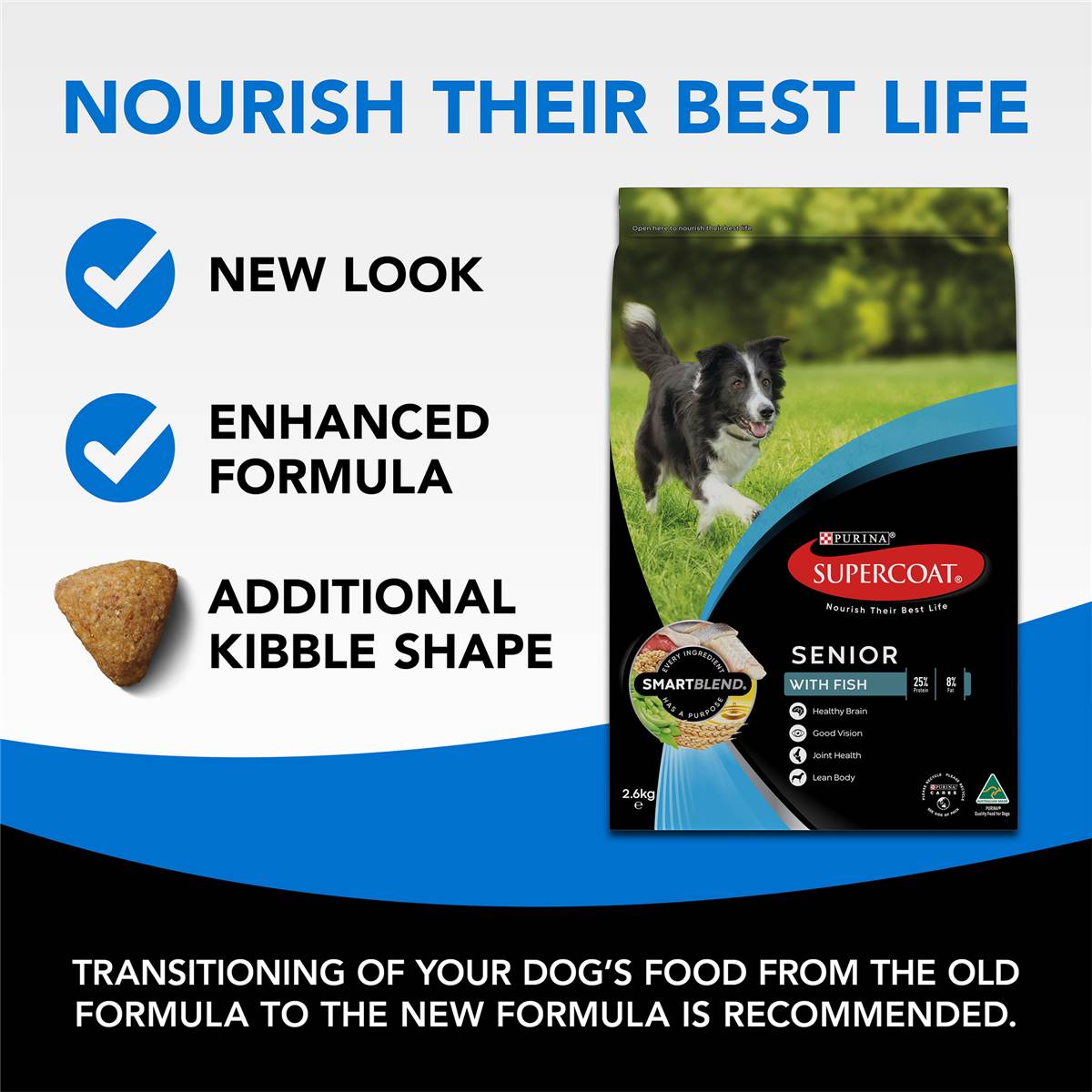 Supercoat Adult Senior Fish Dry Dog Food 3kg Woolworths
