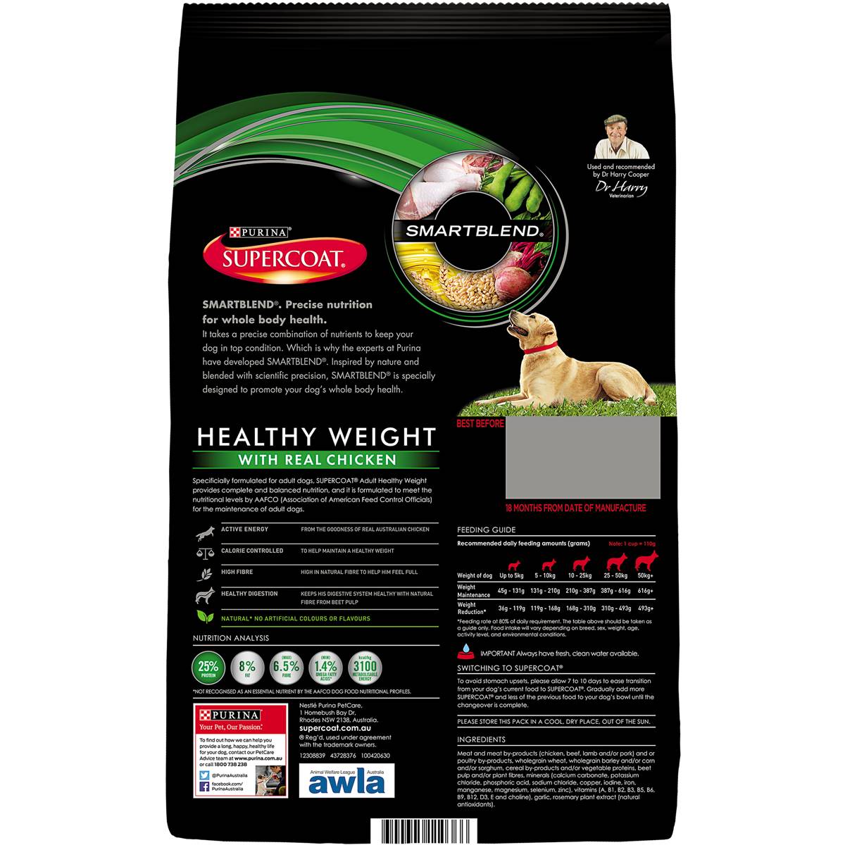 Supercoat Adult Dog Food Healthy Weight 3kg Woolworths
