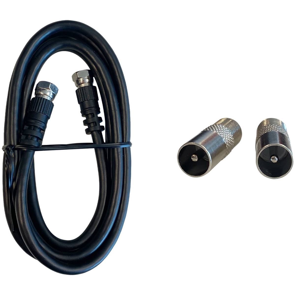 Jackson 1.5 Metre Ftof Tv Antenna Foxtel Cable With Pal Adaptors Each