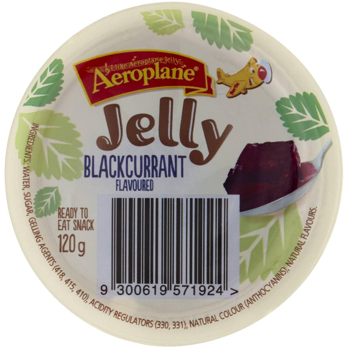 Aeroplane Ready To Eat Jelly Cup Snack Blackcurrant Flavour 120g Woolworths