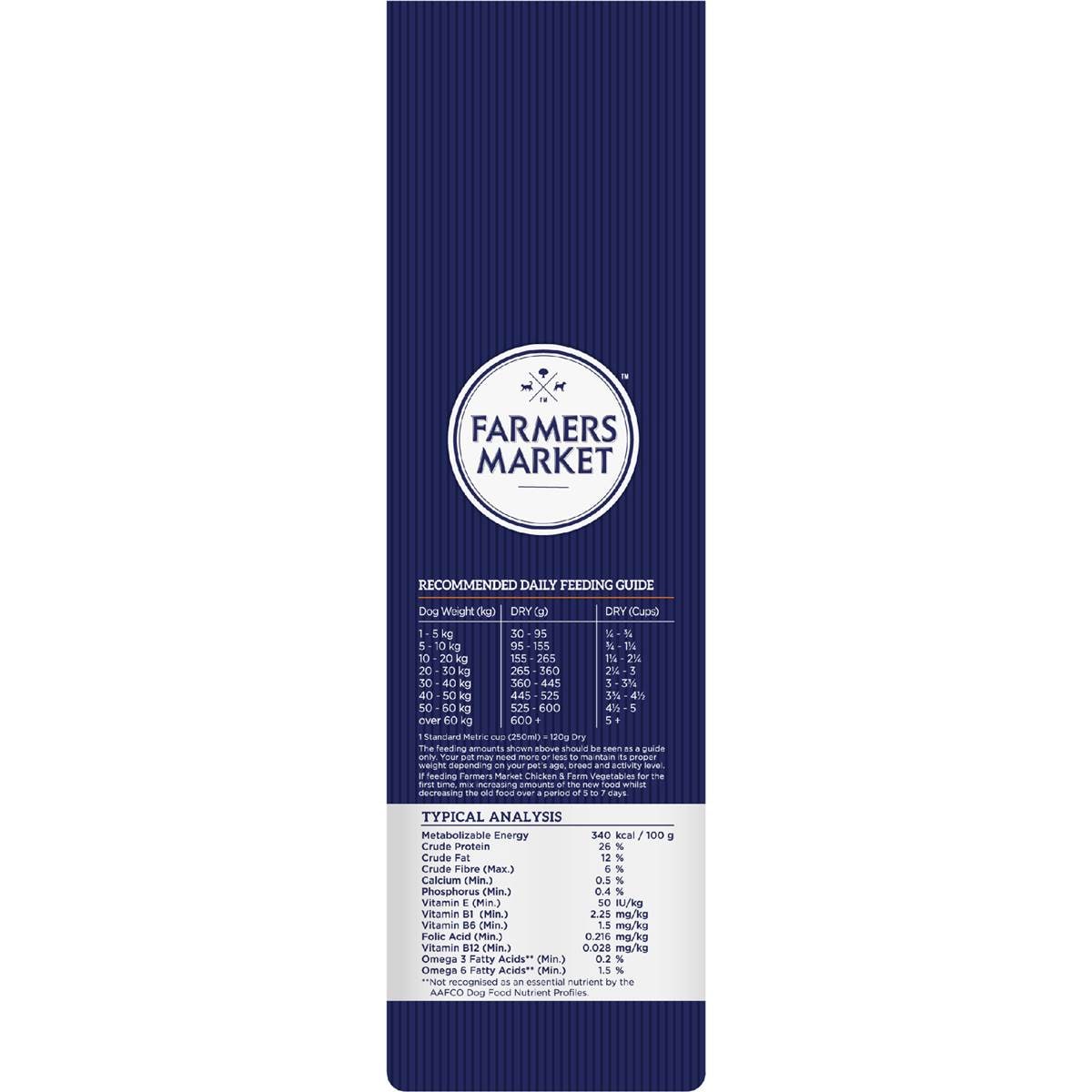 Farmers Market Dog Food Chicken & Vegetable 2.7kg Woolworths