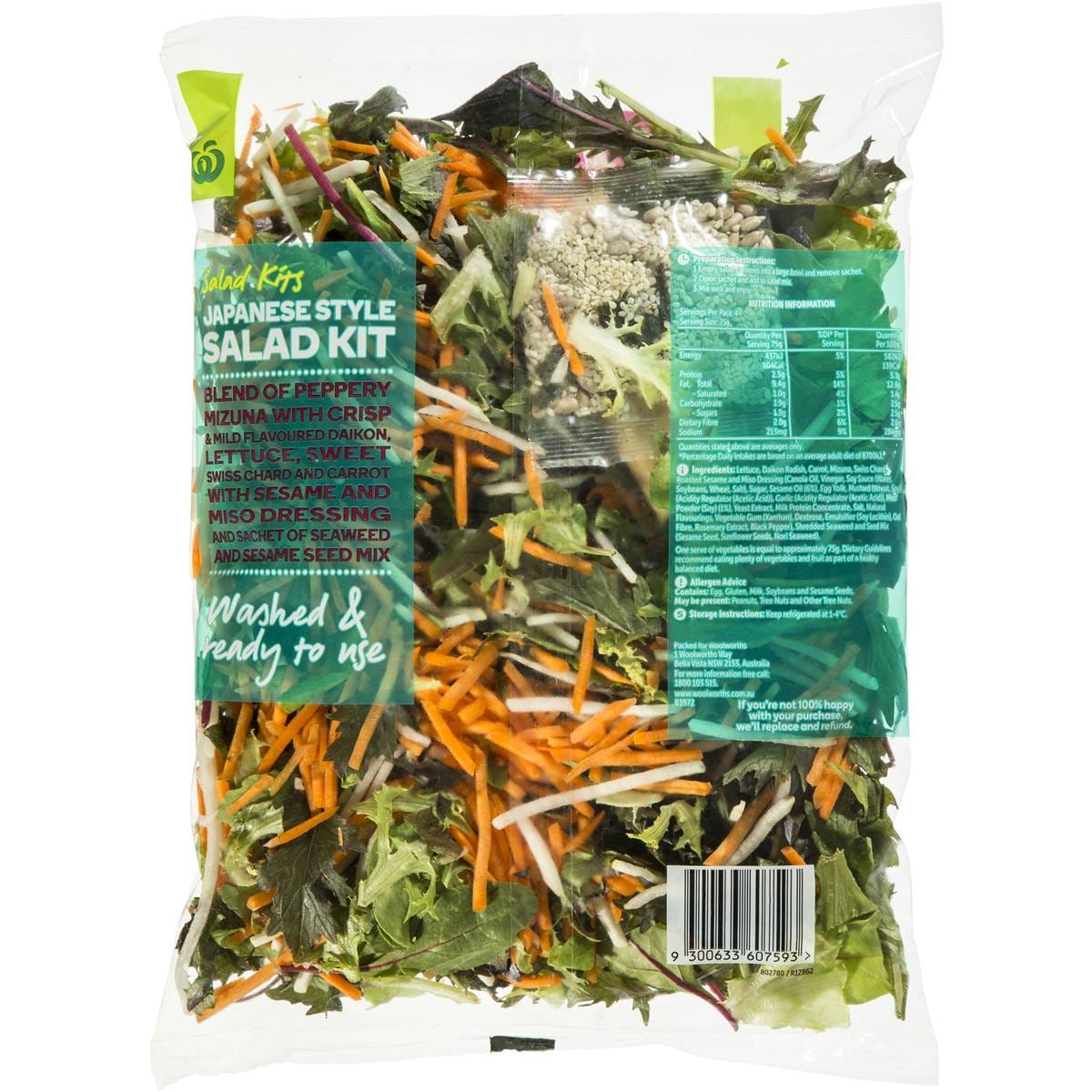 Woolworths Japanese Style Salad Kit 300g Woolworths