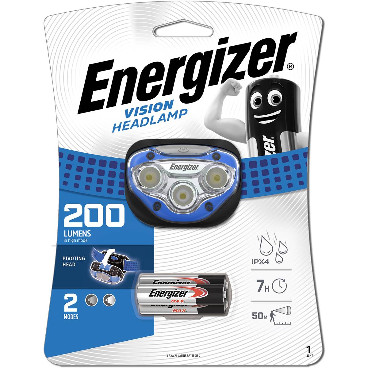 Energizer Vision Headlight Torch 200 Lumens Each Woolworths