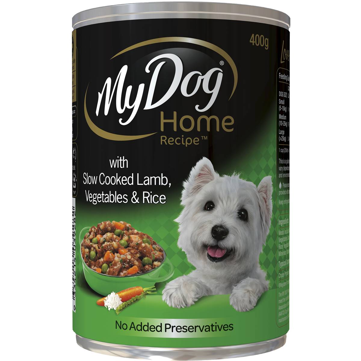 My Dog Slow Cooked Lamb Rice & Vegetables Wet Dog Food Can 400g