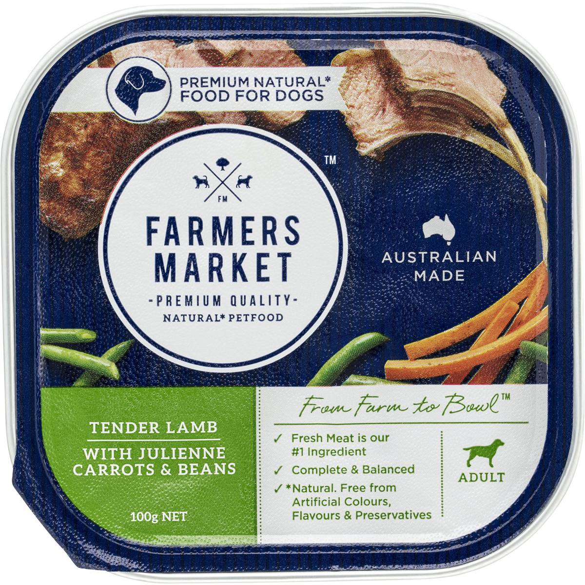 Farmers Market Adult Dog Food Lamb Carrots Beans 100g Woolworths   519551 1 