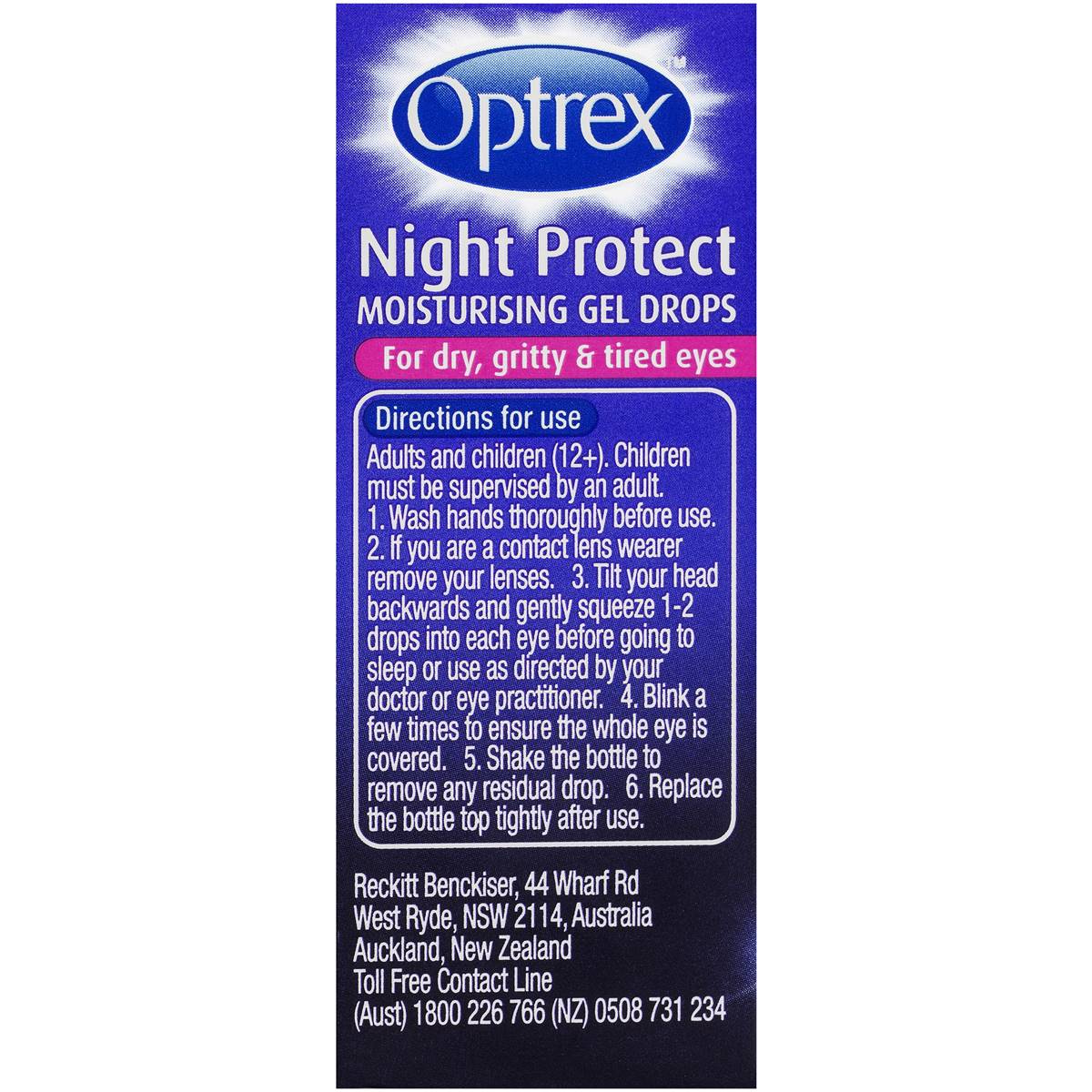 Optrex Eye Drops Night Repair 10ml Woolworths