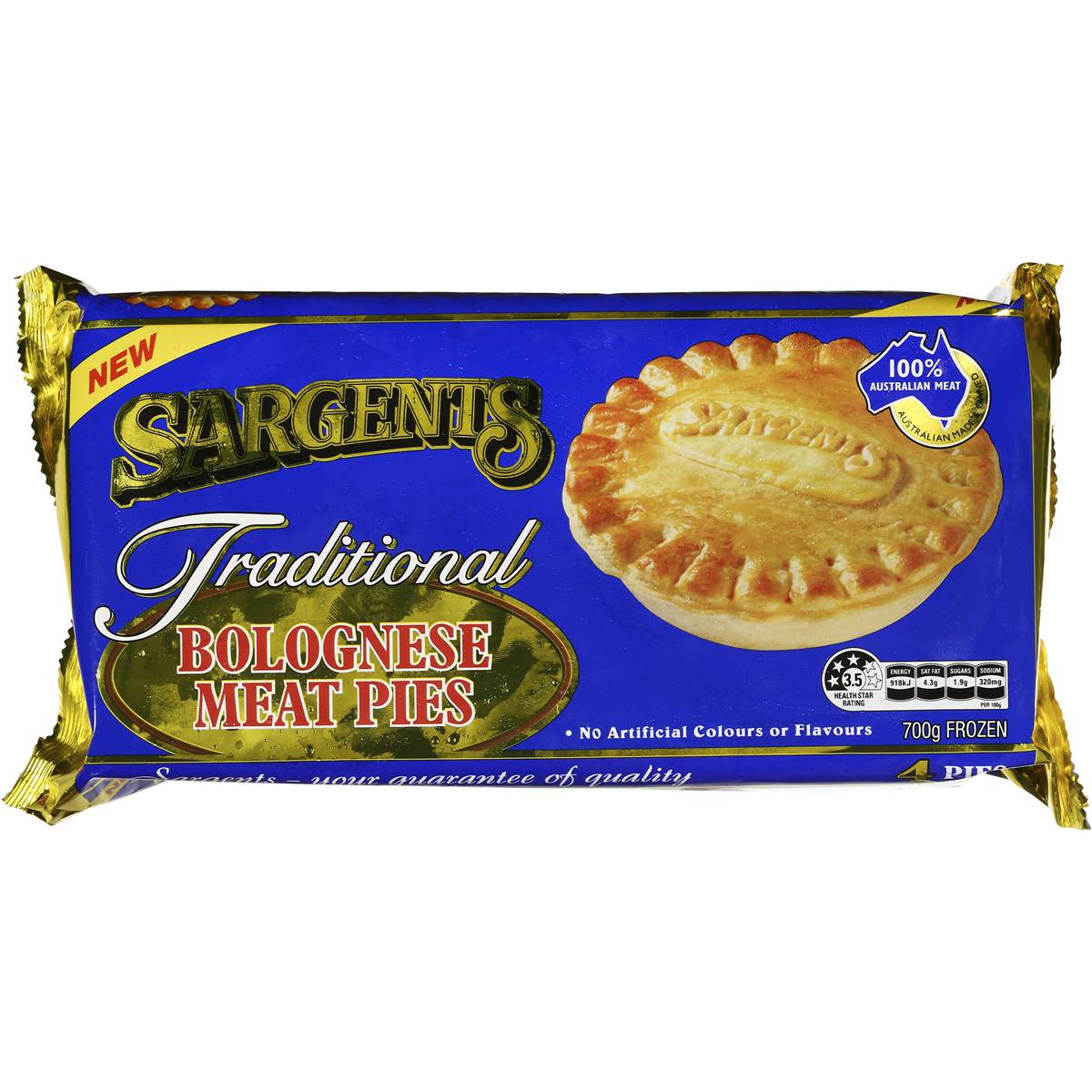 Sargents Bolognese Pies 4pk 700g Woolworths