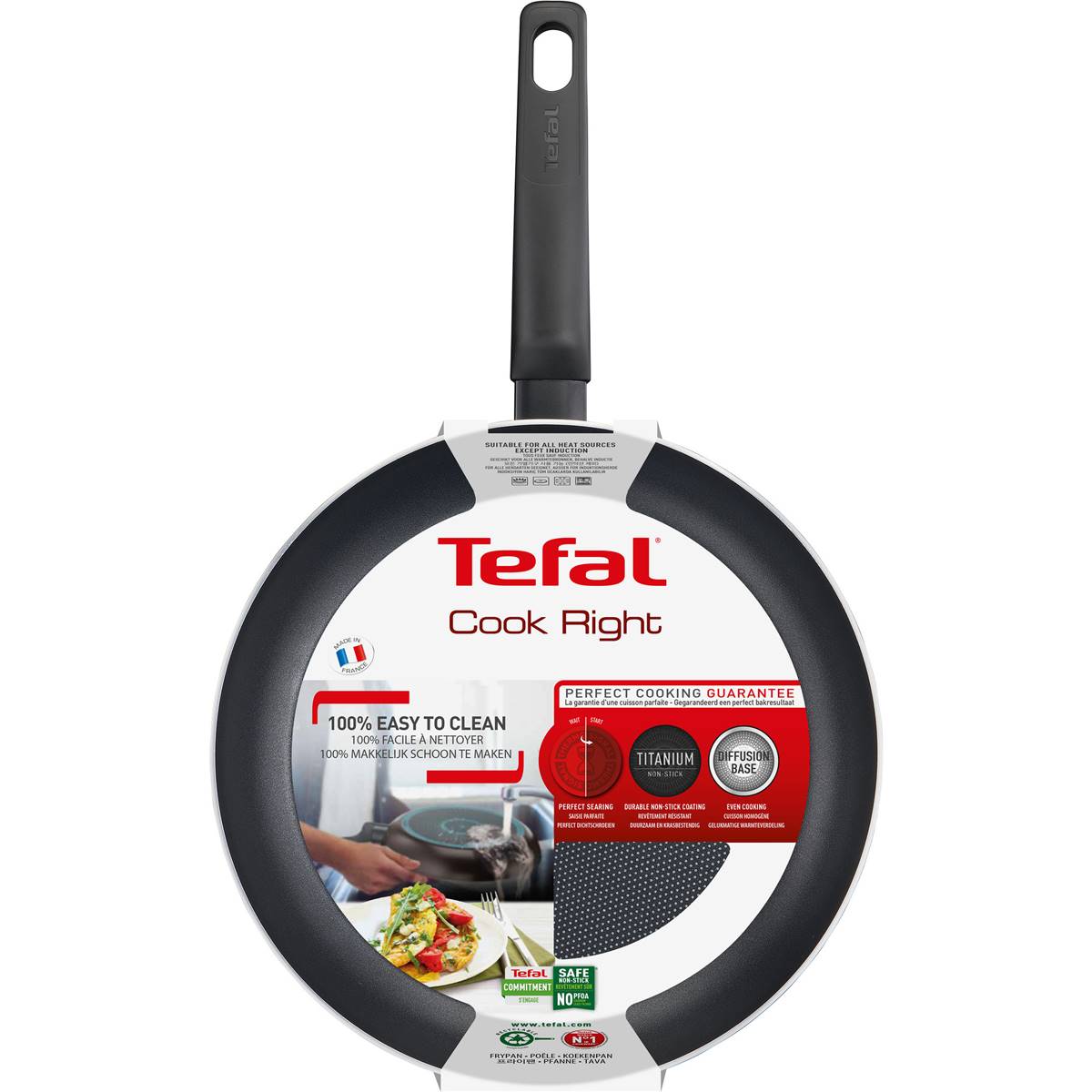 Tefal Cook Right Nonstick Frypan 28cm Each Woolworths