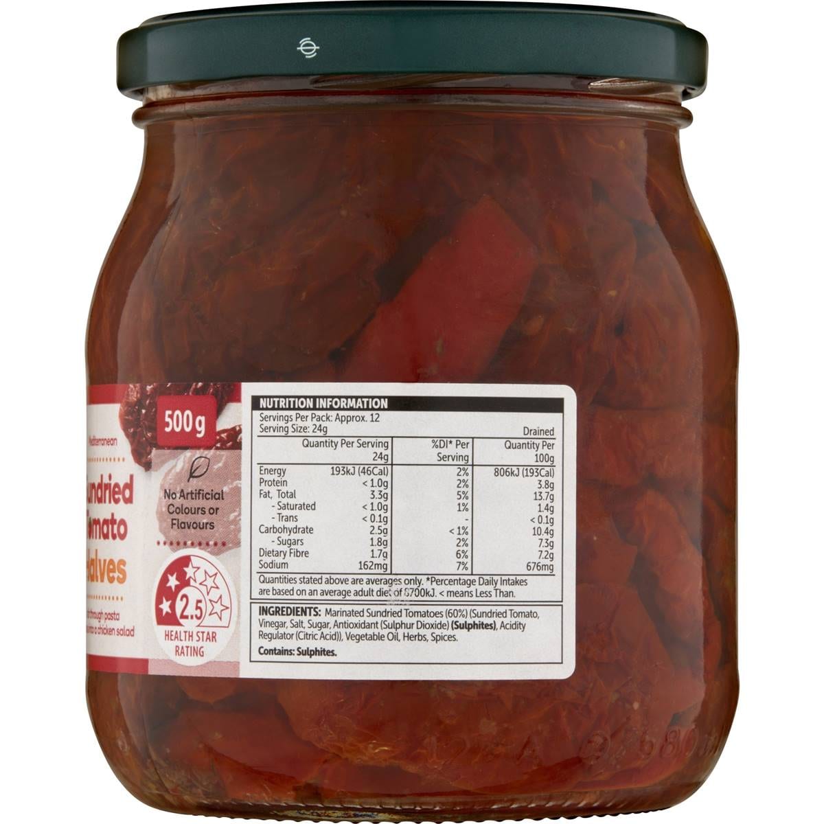 Woolworths Sundried Tomato Halves 500g Woolworths