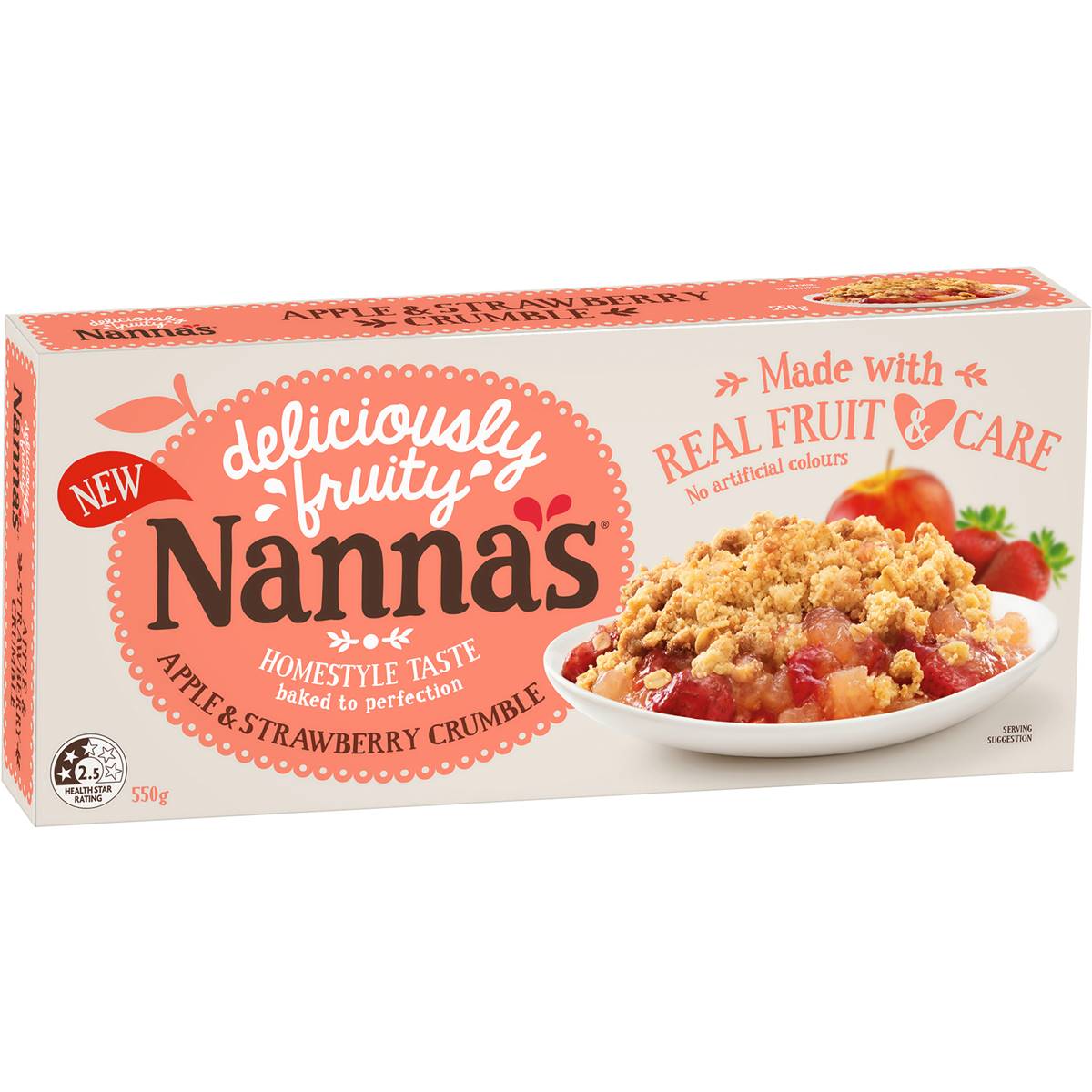 Nannas Apple & Strawberry Crumble 550g | Woolworths