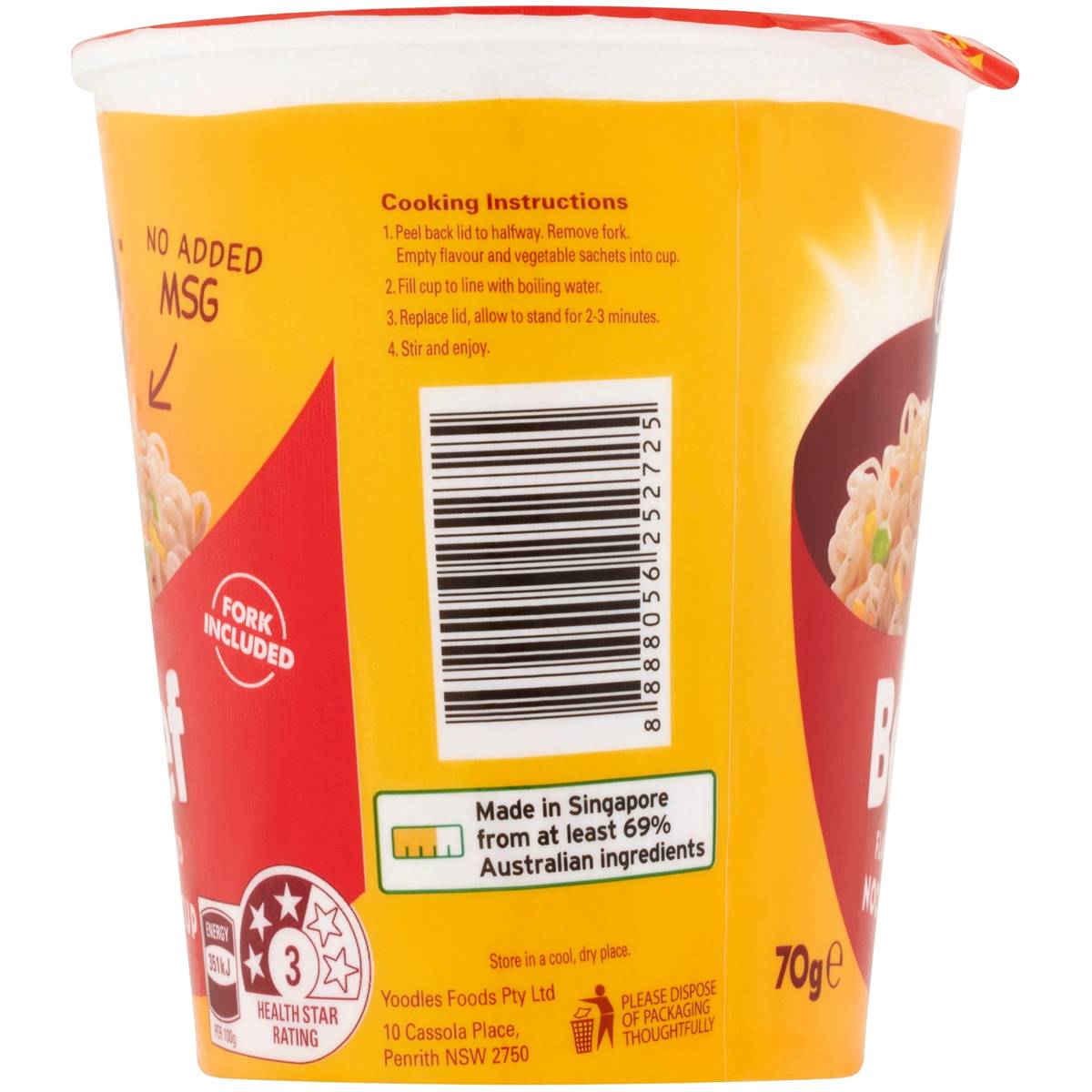 Choice Beef Noodle Cup 70g | Woolworths