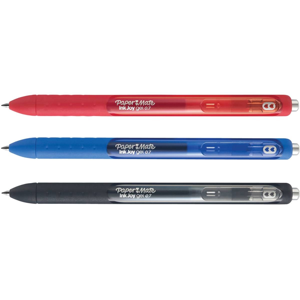 Paper mate inkjoy gel 0 7 assorted 3 pack woolworths