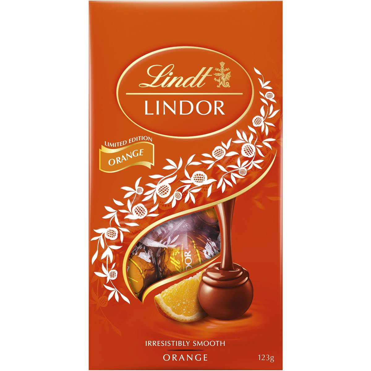 Lindt Milk Orange Pouch 123g | Woolworths