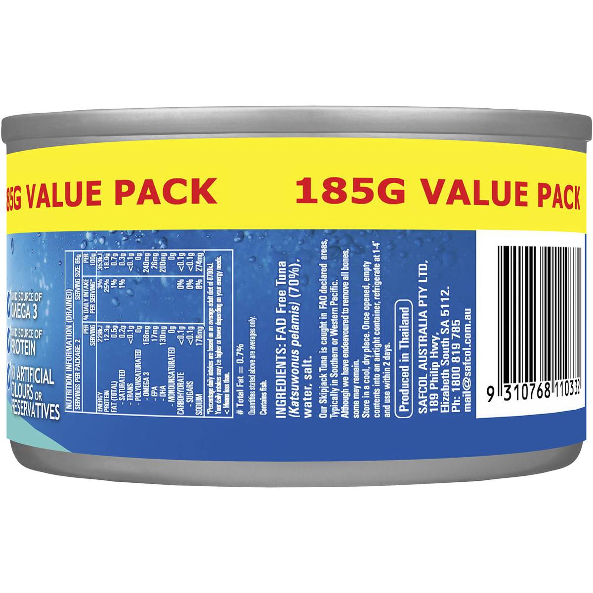 Safcol Tuna In Brine 185g Woolworths