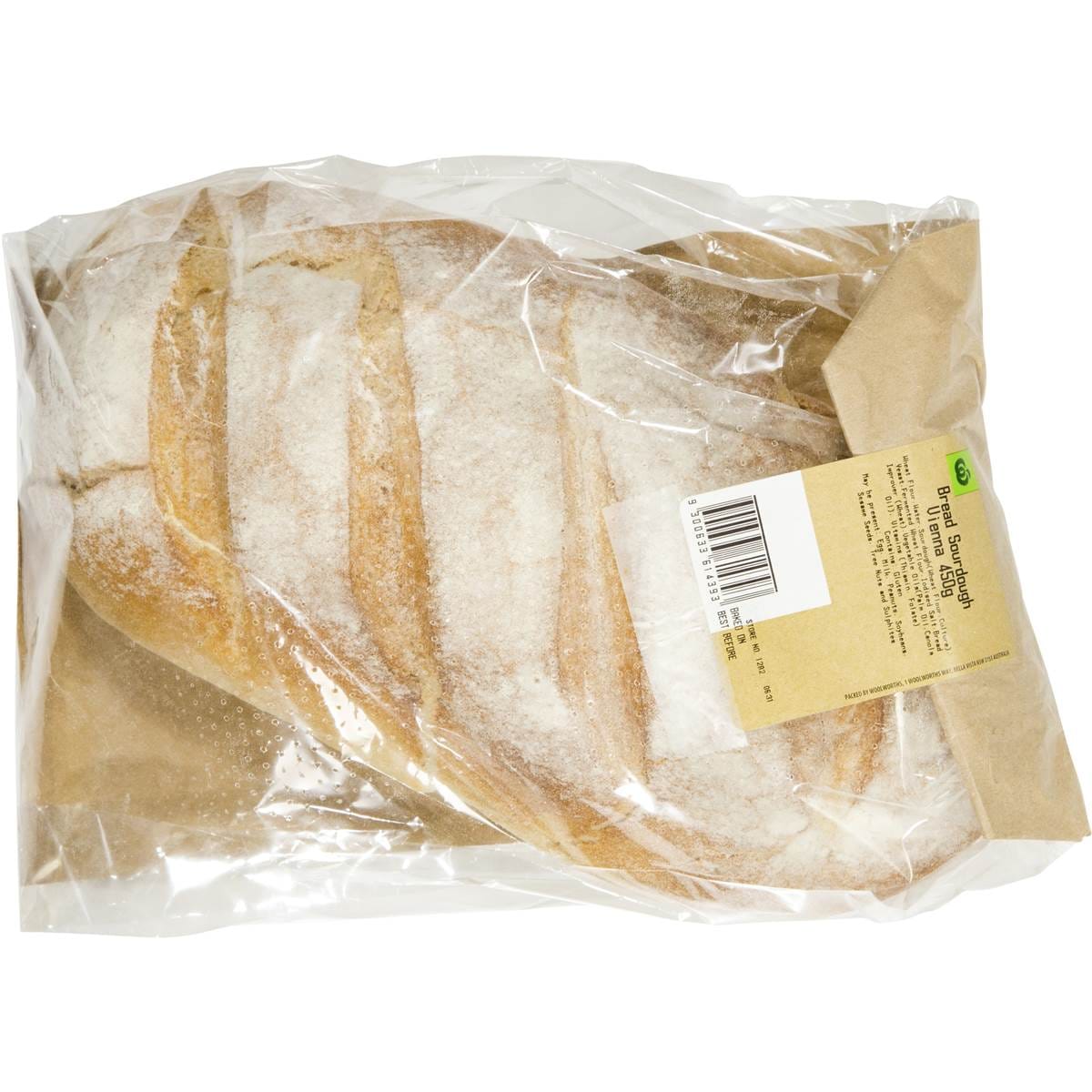 Woolworths Bread Sourdough Vienna 450g Woolworths