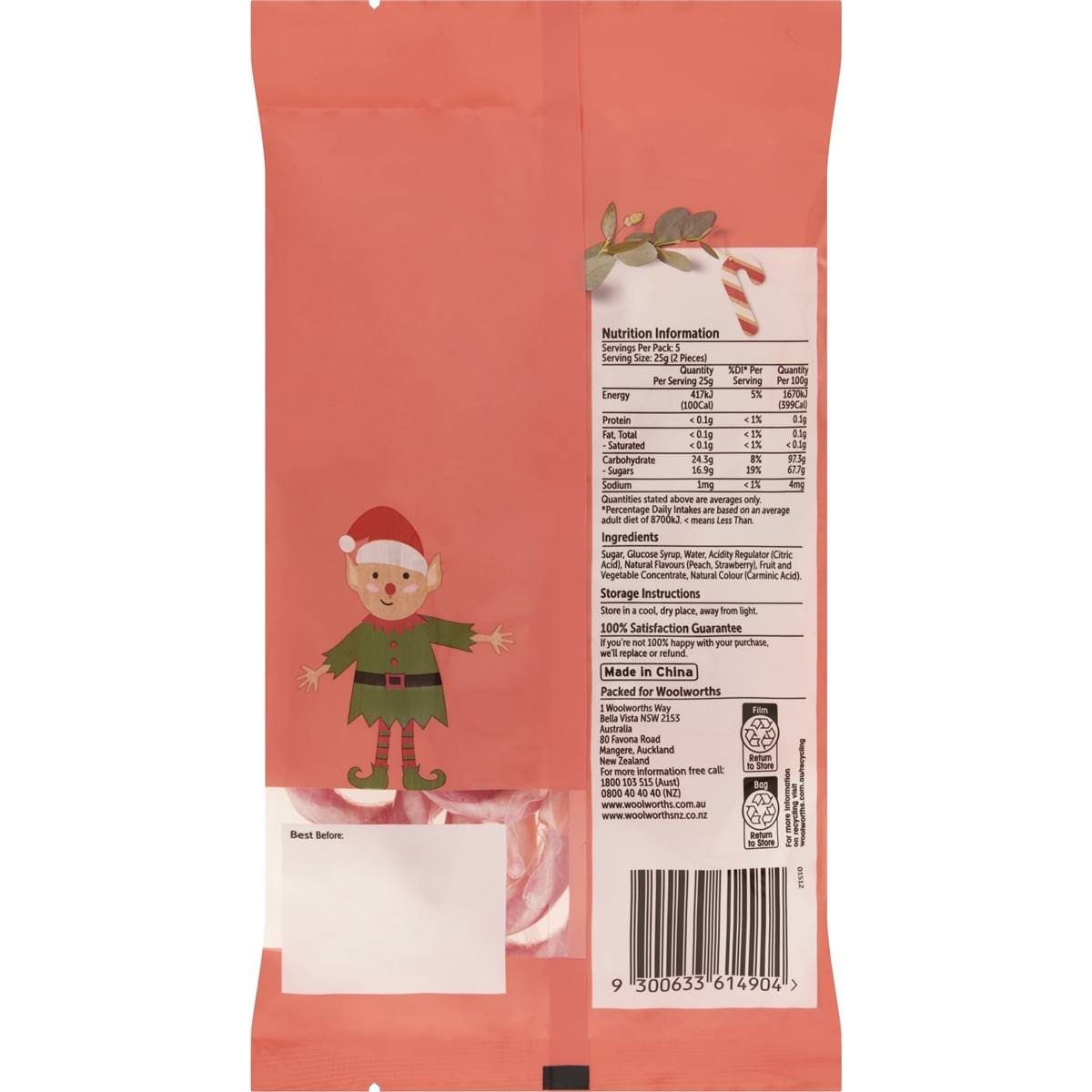 Woolworths Candy Cane Assorted 10 Pack Woolworths