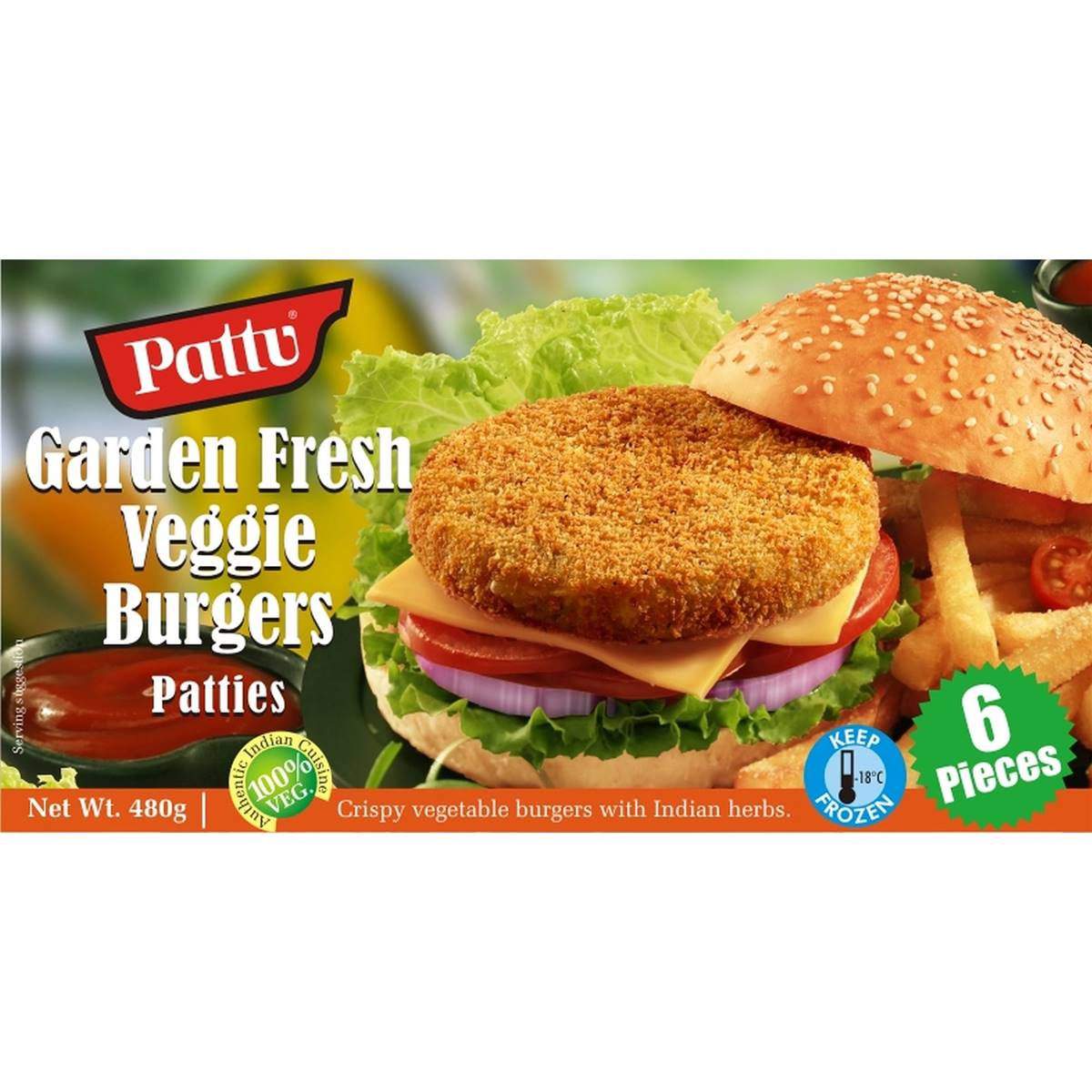 Pattu Veggie Burger 480g Woolworths