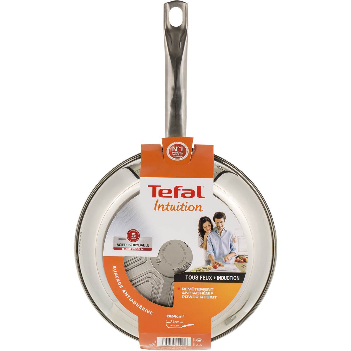Tefal Intuition Frypan Stainless Steel 24cm Each | Woolworths
