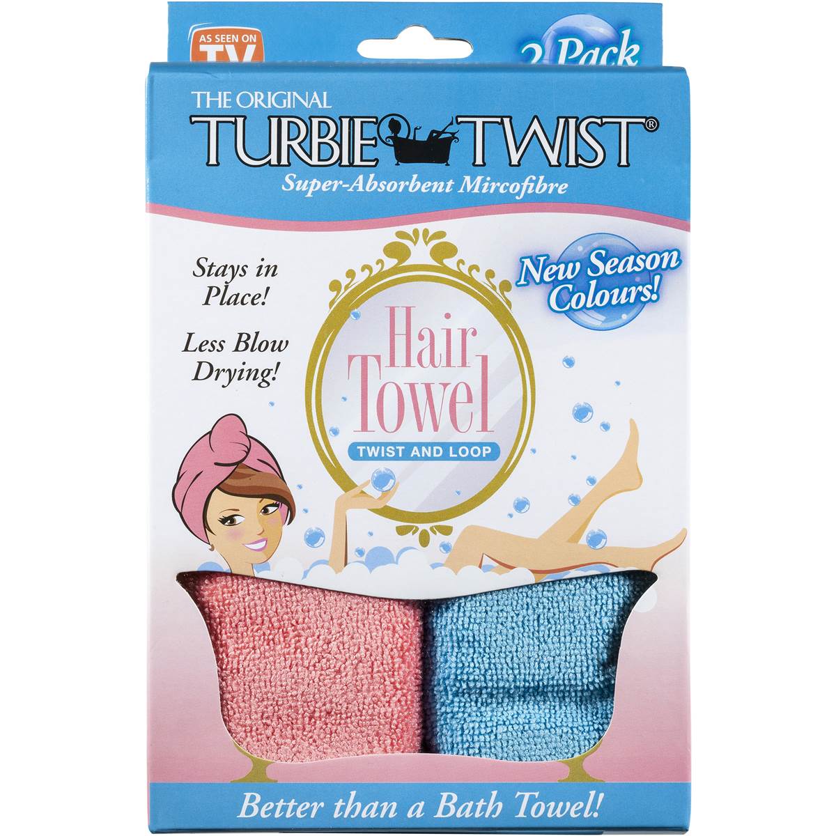Turbie Twist Super Absorbent Hair Towel Each Woolworths