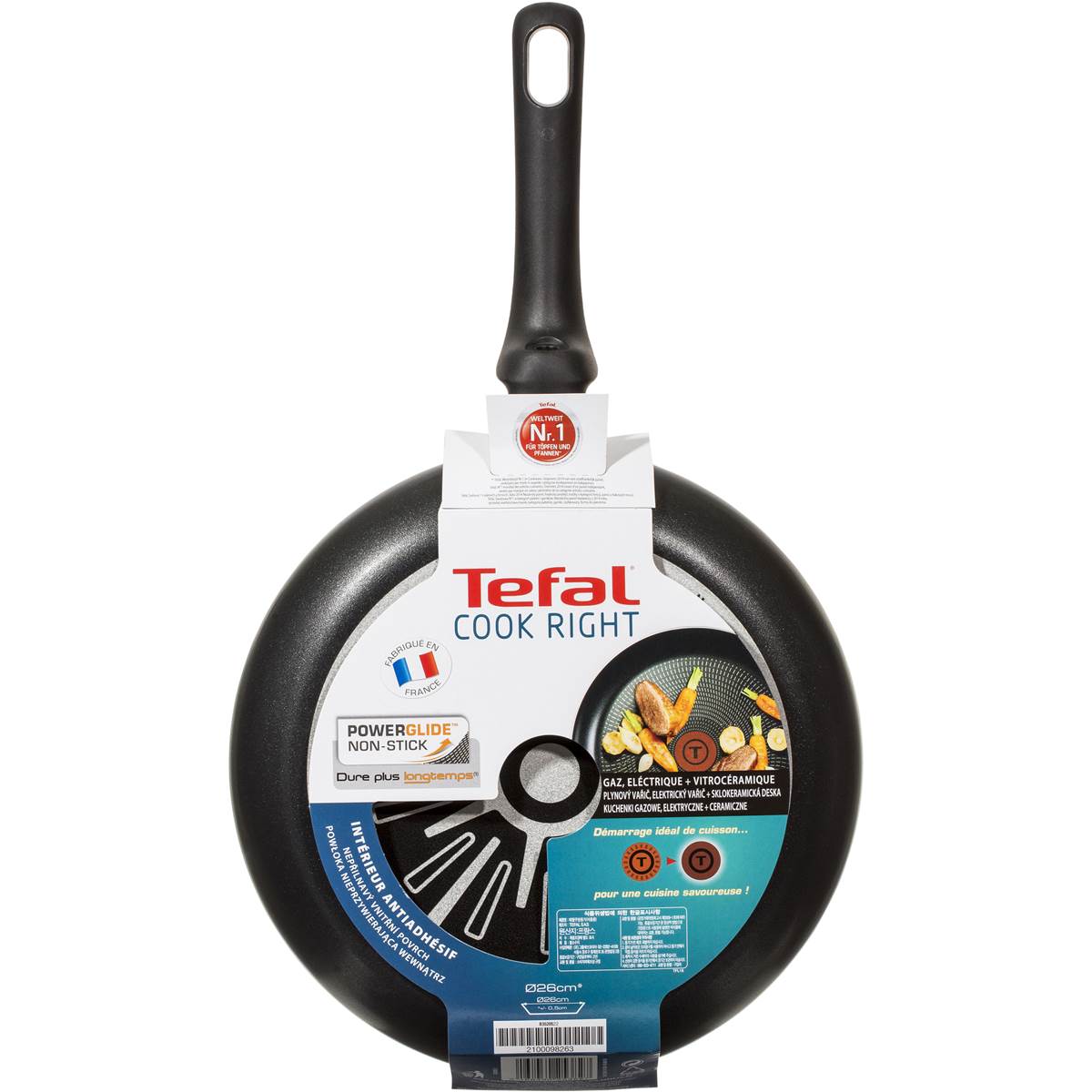 Tefal Cook Right Frypan Black 26cm Each Woolworths