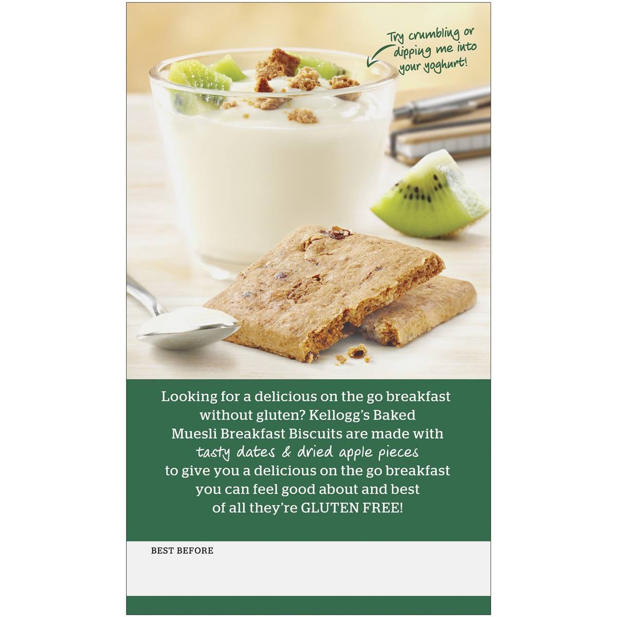 Kellogg's Baked Muesli Date & Apple Gf Snack Biscuits 200g Woolworths