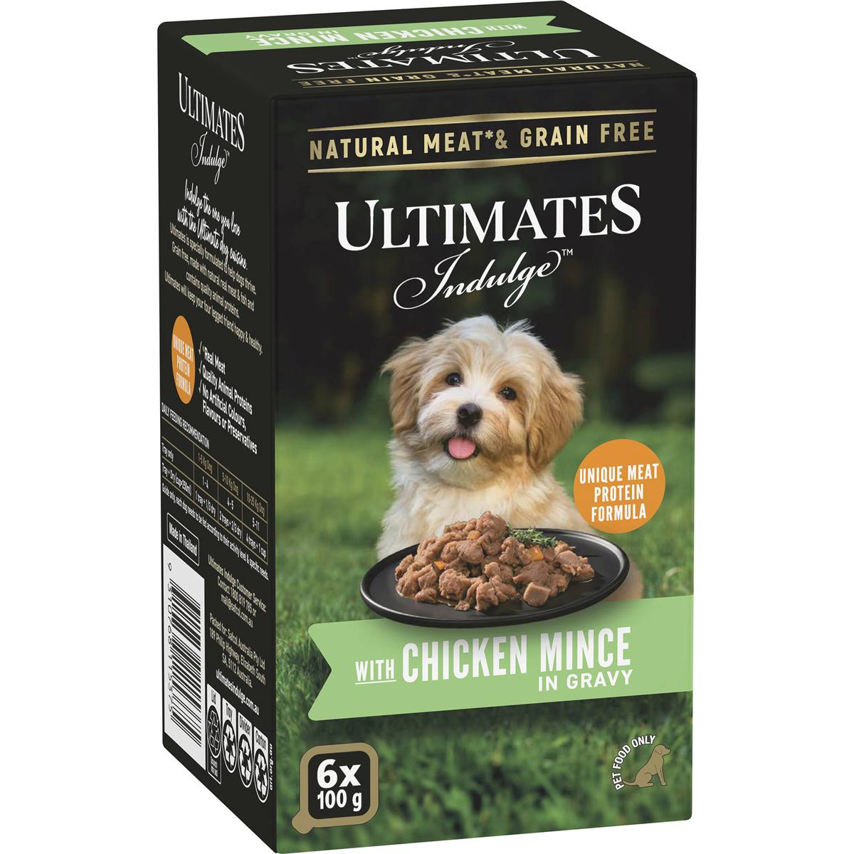 Ultimates Indulge Dog Food Chicken Mince In Gravy 100g X 6 Pack