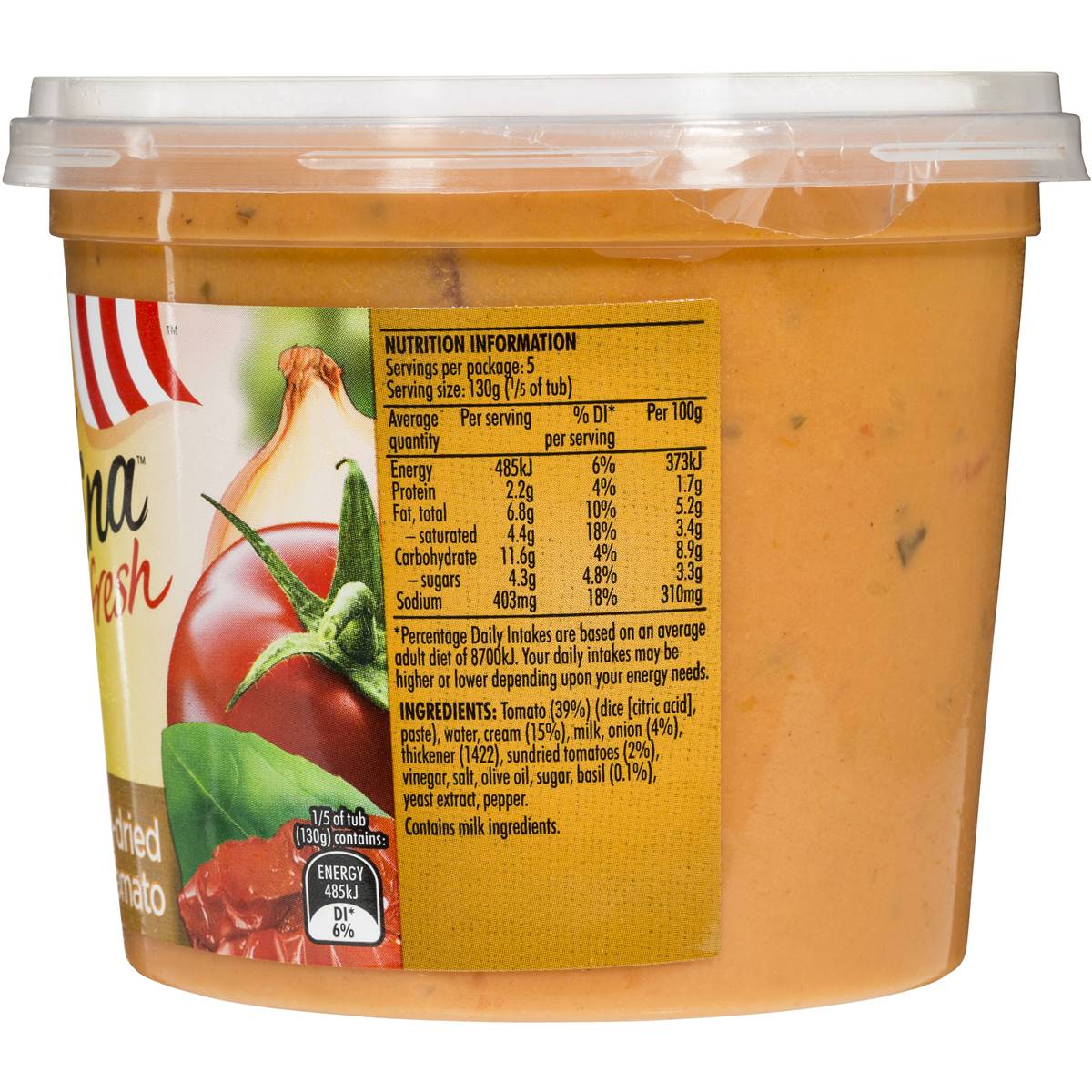 Latina Fresh Creamy Sun Dried Tomato Pasta Sauce 650g Woolworths