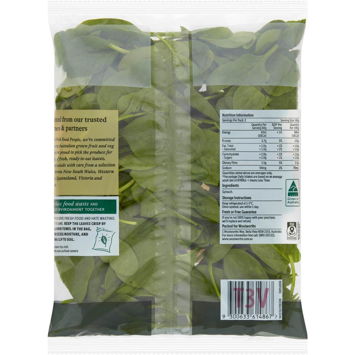 Woolworths Baby Leaf Spinach 120g Woolworths