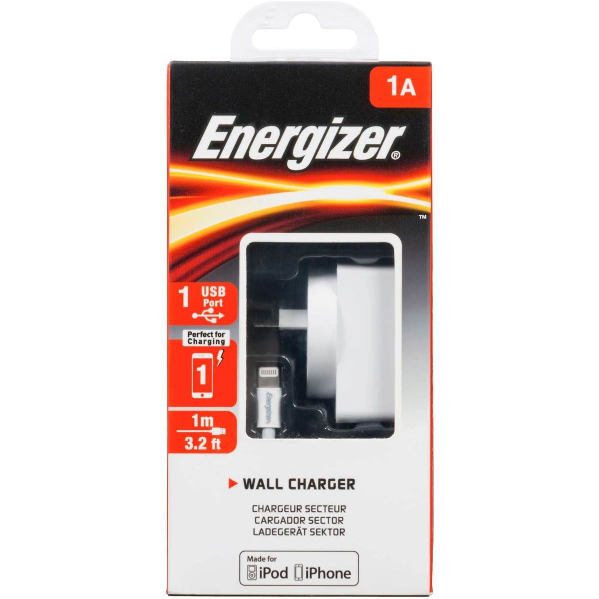 Energizer Wall Charger Lightning 1 Usb White each Woolworths