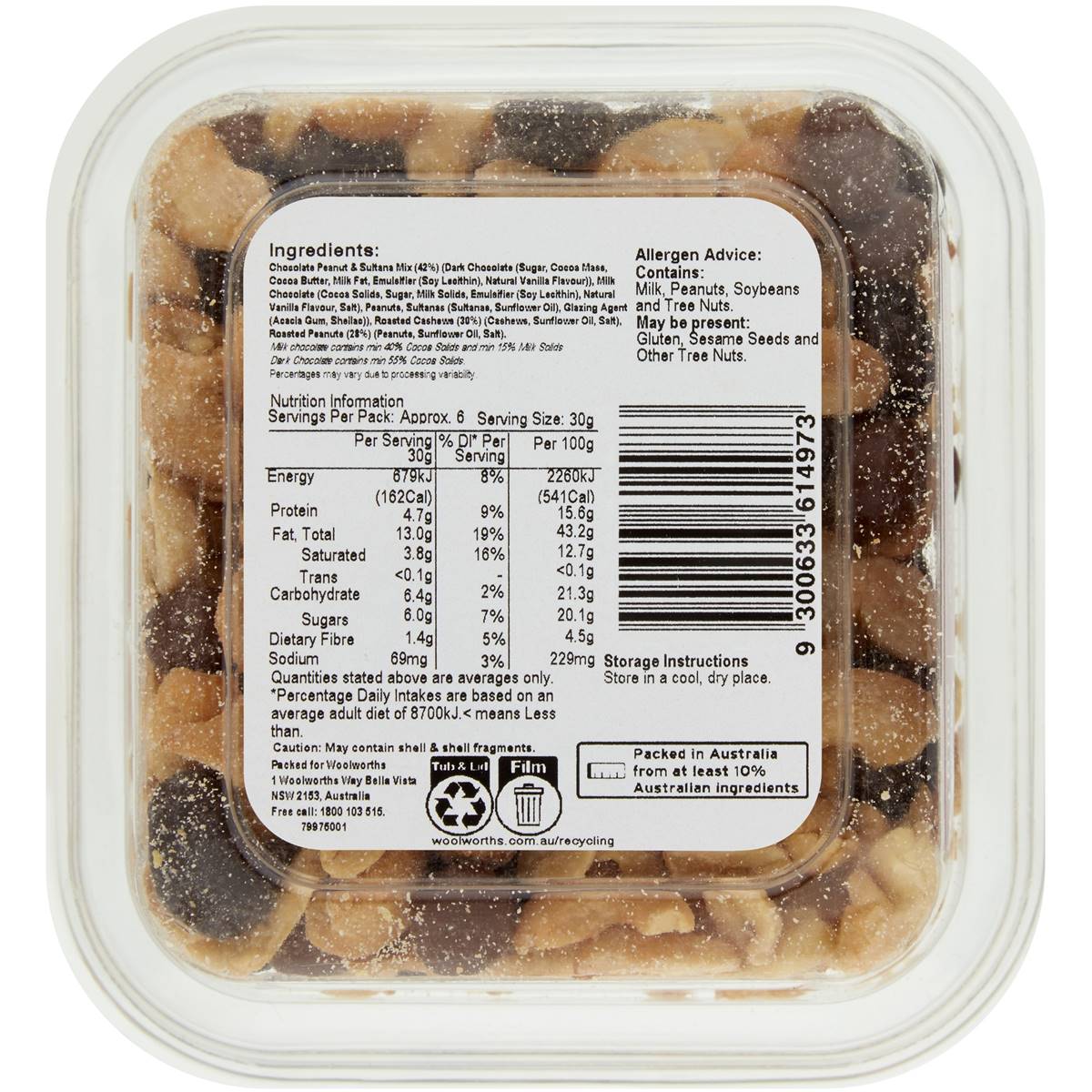 Woolworths Chocolate & Nut Mix 200g Woolworths