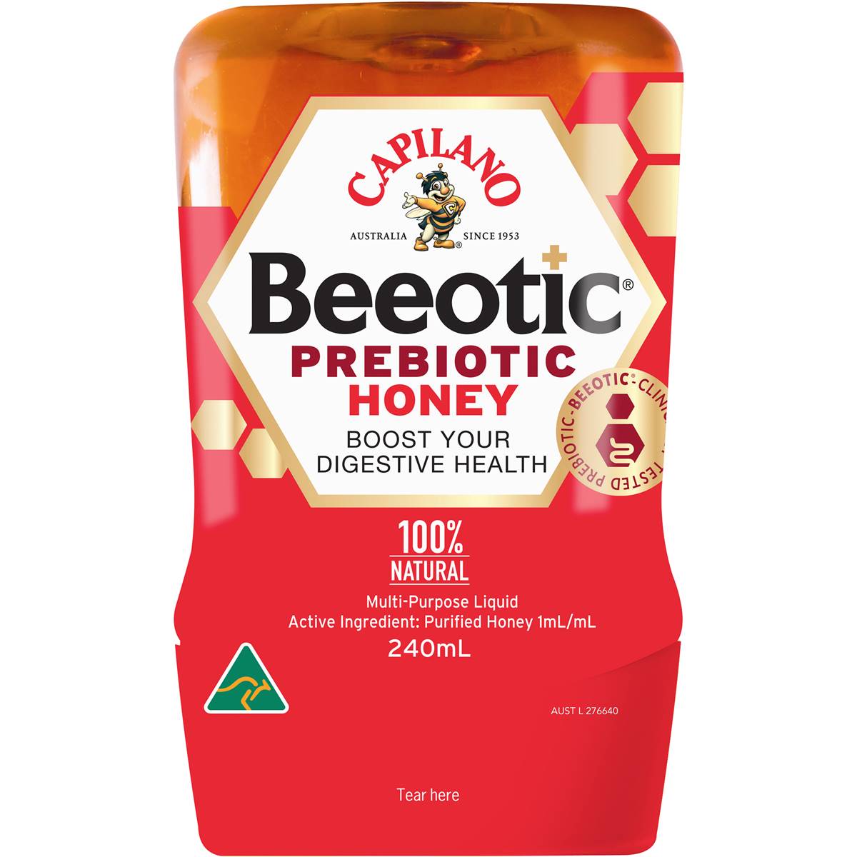 Capilano Beeotic Prebiotic Honey Squeeze Bottle 240ml Woolworths