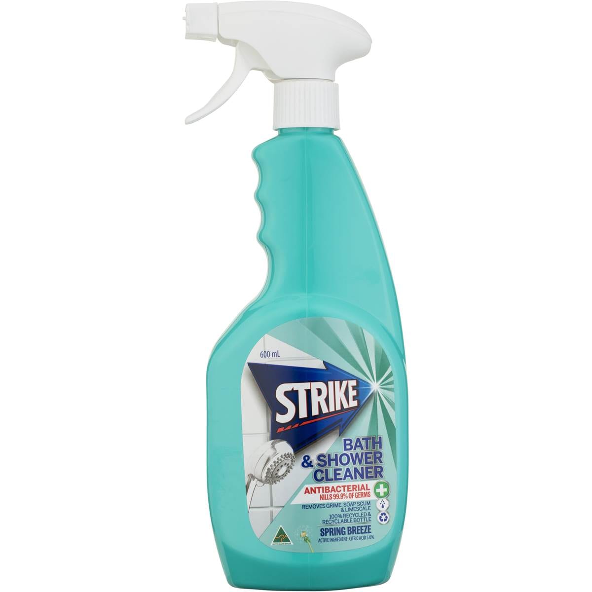 Strike Bath And Shower Cleaner Antibacterial 600ml Woolworths