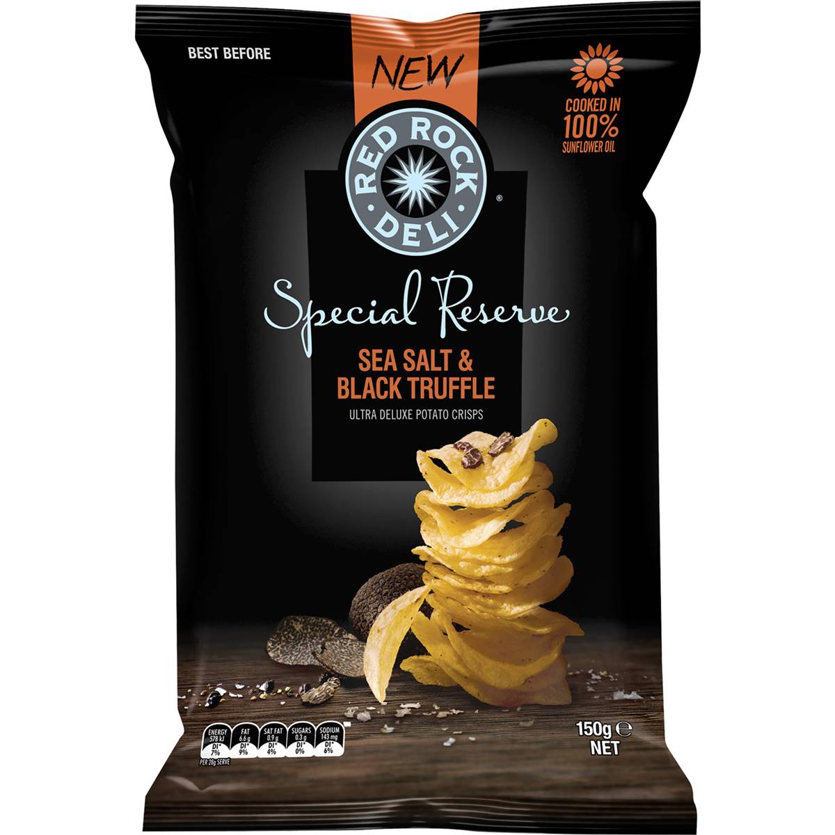 Red Rock Deli Chips Salt & Truffle 150g | Woolworths