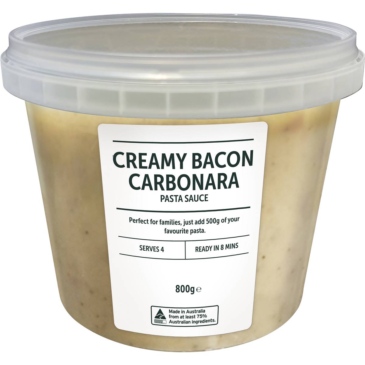 Creamy Bacon Carbonara Pasta Sauce Family Meal 800g Woolworths