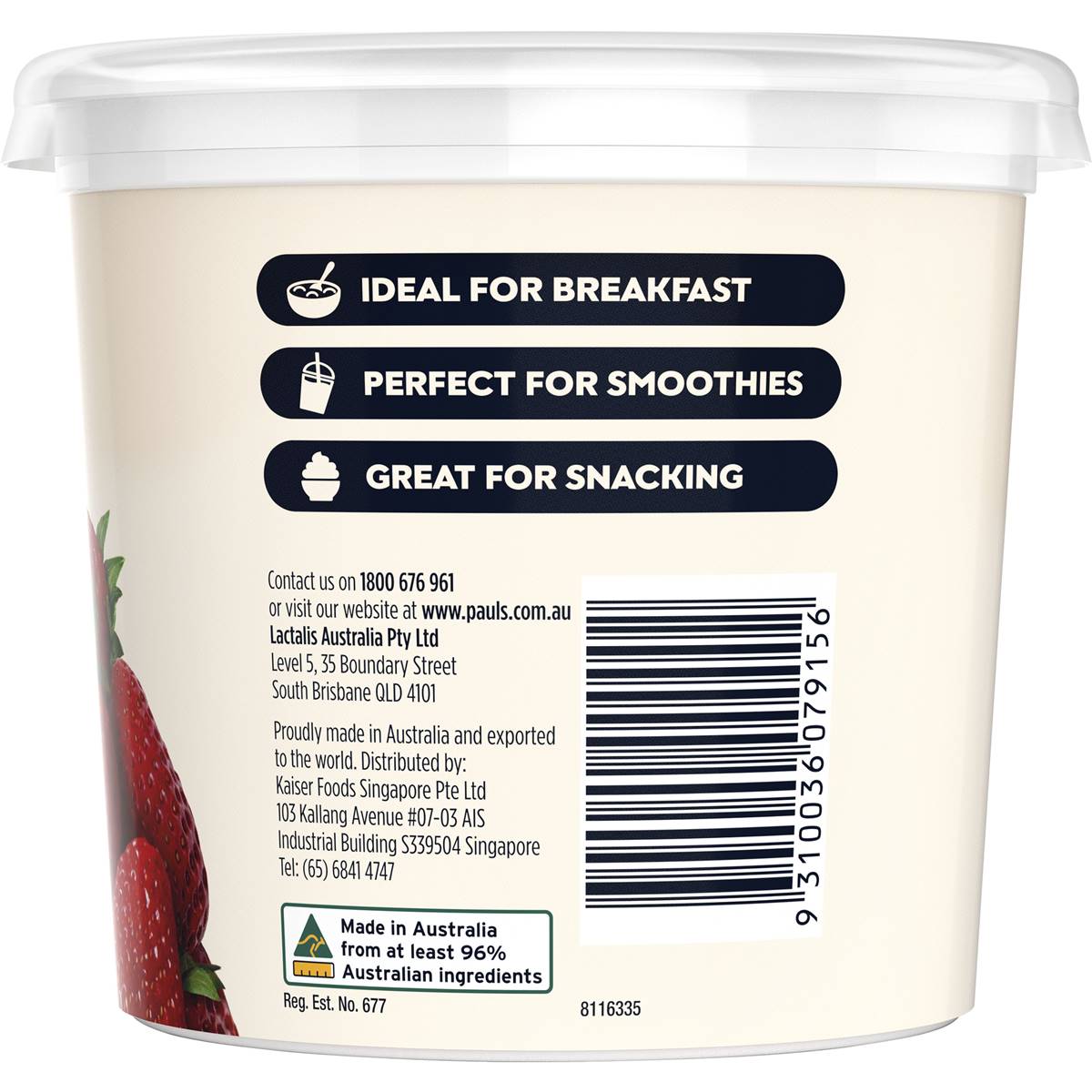 Pauls Plus Protein Strawberry Yoghurt 700g Woolworths