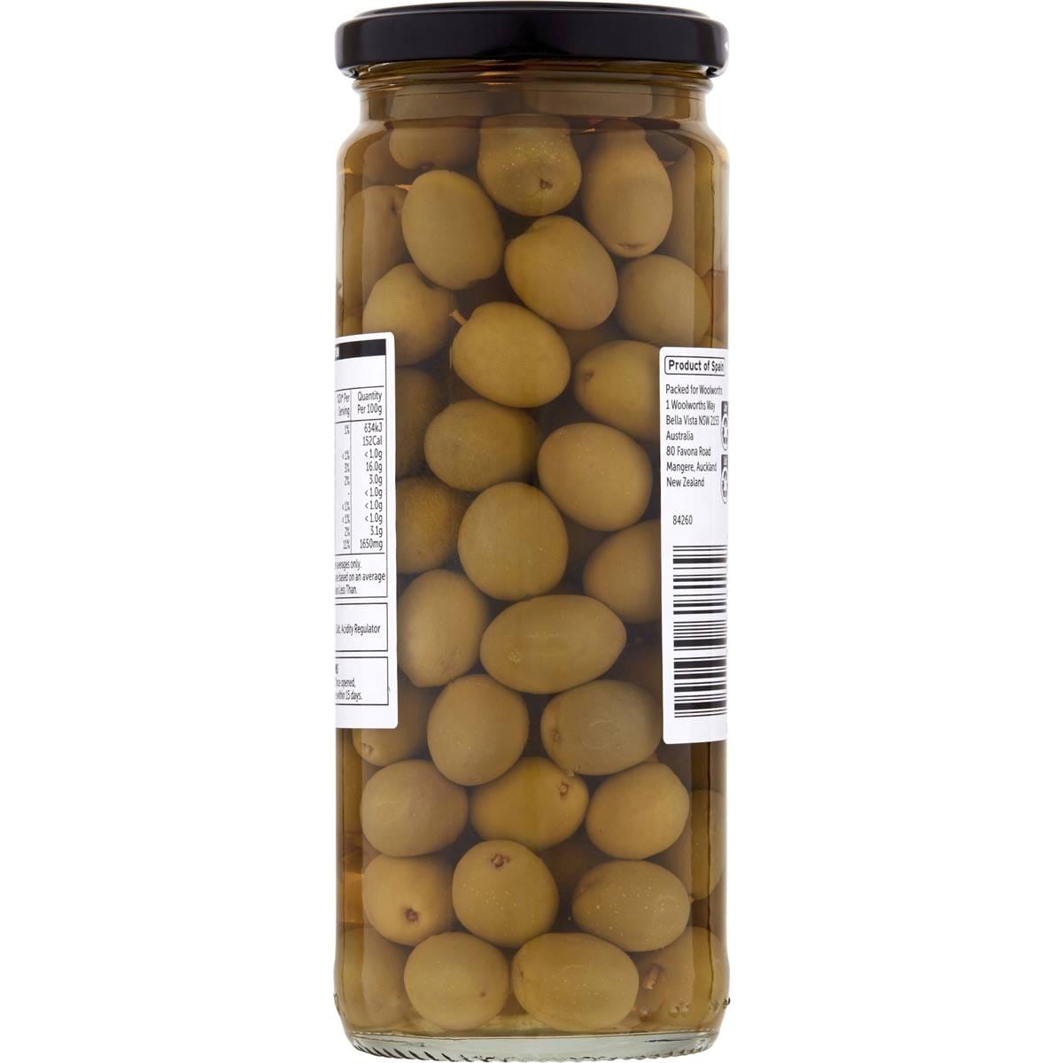 Woolworths Whole Green Olives 450g Woolworths