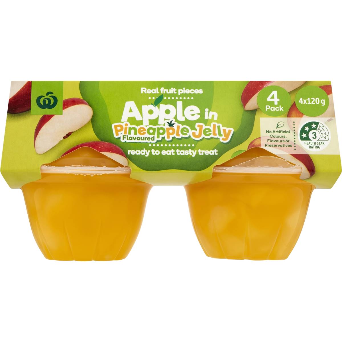 Woolworths Apple In Pineapple Jelly 4 Pack Woolworths