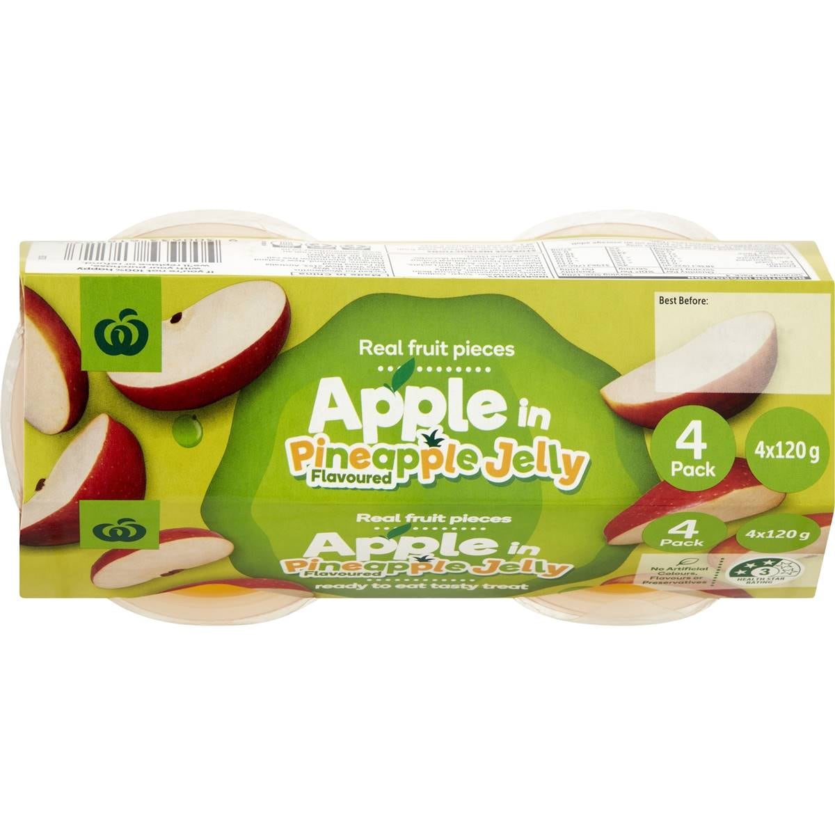 Woolworths Apple In Pineapple Jelly 4 Pack Woolworths