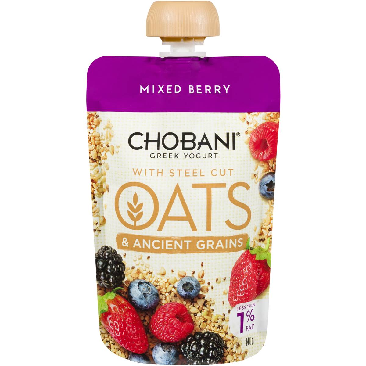 Chobani Oats Yoghurt Mixed Berry 140g Woolworths