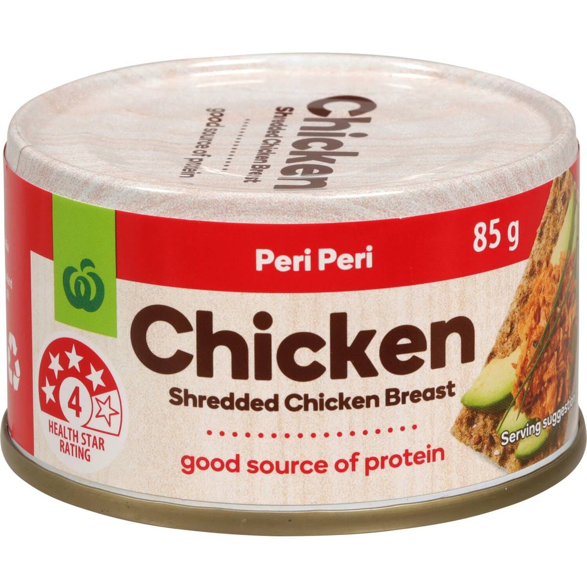 Woolworths Canned Shredded Chicken Peri Peri 85g Woolworths