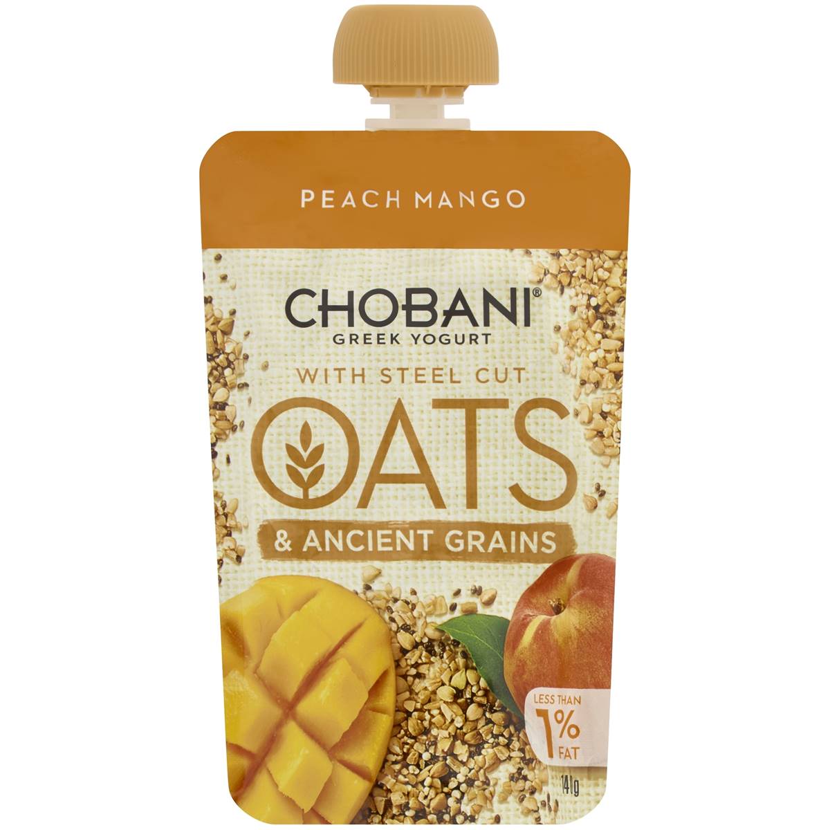 Chobani Oats Yoghurt Peach & Mango 140g Woolworths