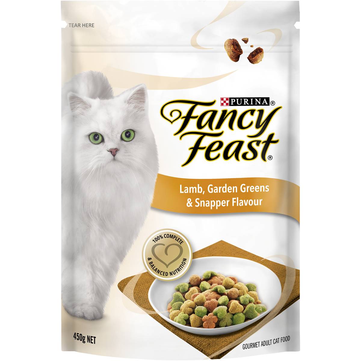 Fancy Feast Adult Lamb Garden Greens Snapper Flavour Dry Cat Food 